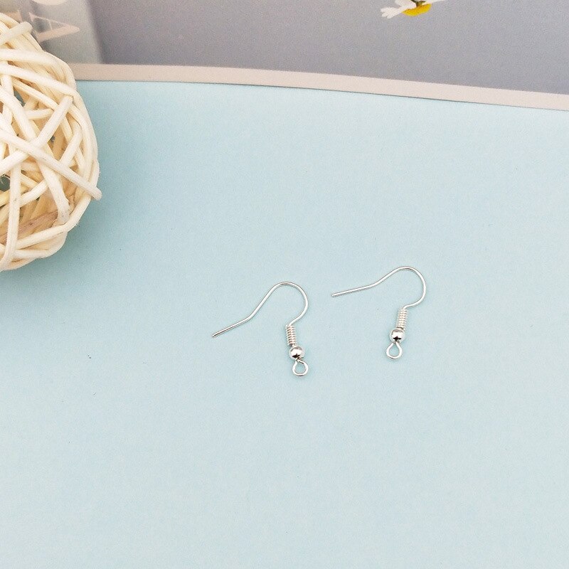 10pcs Gold & Silver Anti-Allergy Earring Hooks - DIY Jewelry Making Supplies: Silver 10pcs