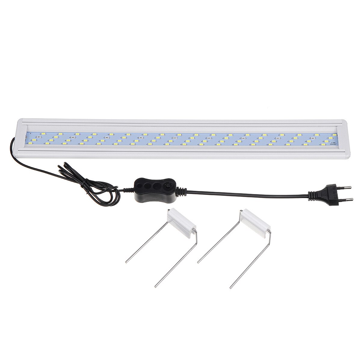 Lámpara para acuario LED para pecera, campana, luz Led para acuario, iluminación con soportes extensibles para pecera de 20-80CM: 50Cm EU PLug
