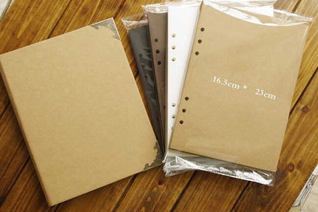 Blank Cover Loose-Leaf Album Concise Kraft Paper Diary Hand -Painted Graffiti Diary Photo Album For Lover Baby Wedding 40 Pages