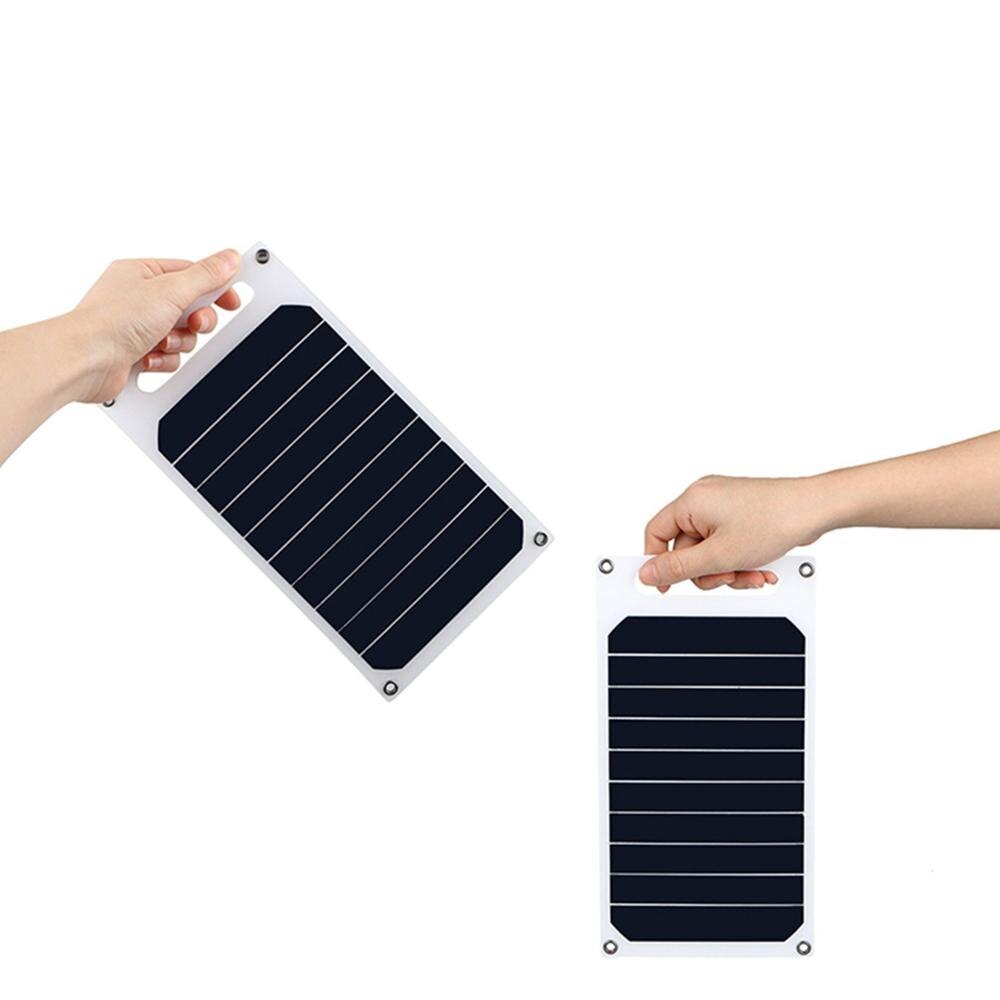 6W 5V Solar Panel with USB Port Monocrystalline Silicon Solar Cell for Outdoor Camping Climbing Hiking Travel Compatible