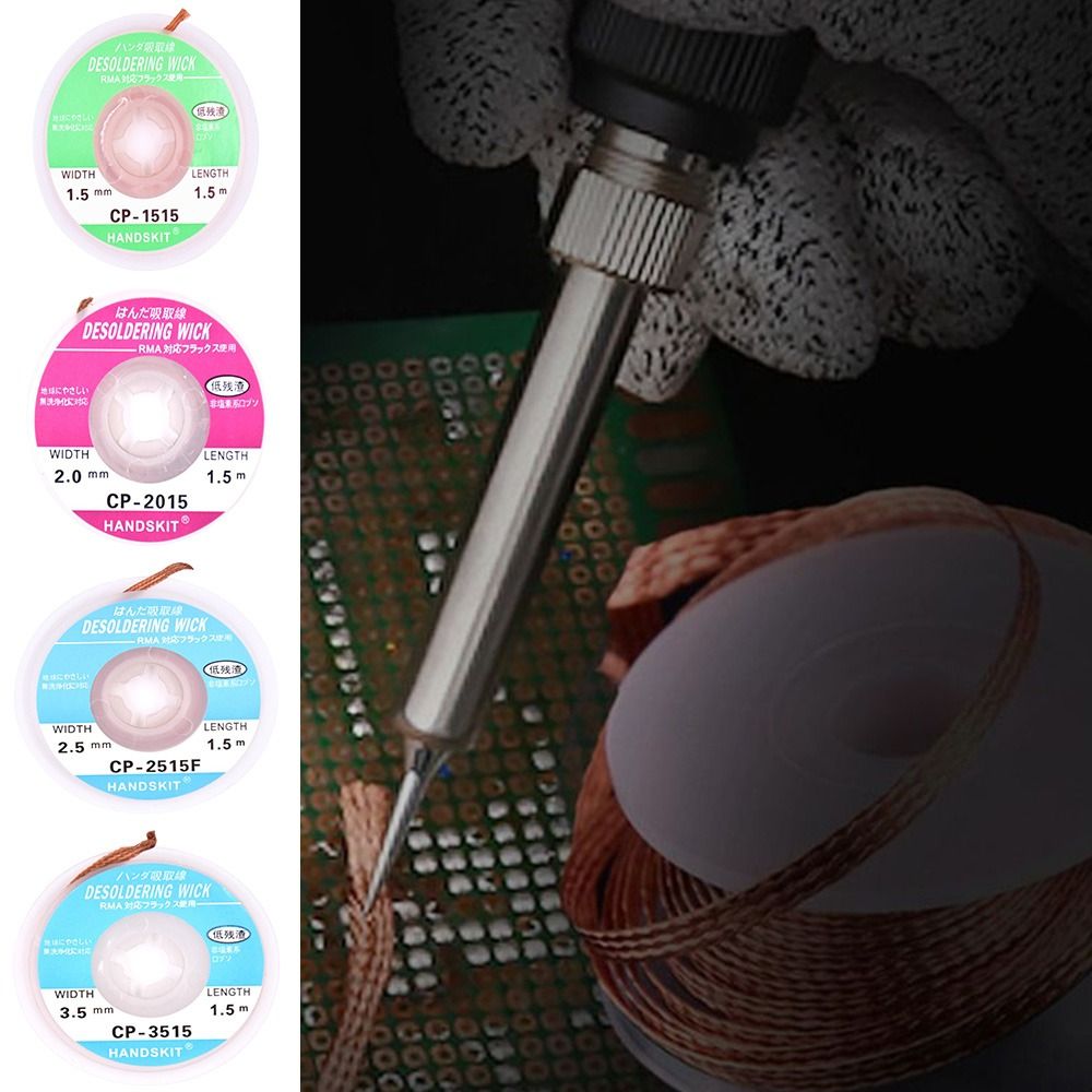 1.5/2.0/2.5/3.0/3.5mm fjernelse af værktøj svejsning kobber loddetråd tinlodning fjernelse aflodning fletning tape loddevæge