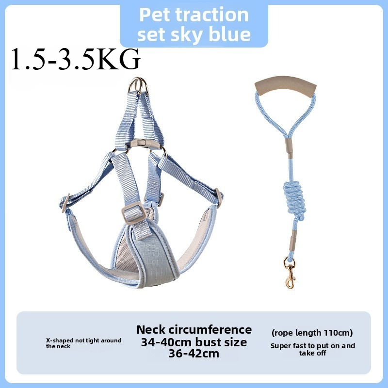 1 Uds. Correa para perro, chaleco, correa para el pecho, collar para perro pequeño, oso de peluche Pompeii, correa para perro mediano, cadena para perro: Verde