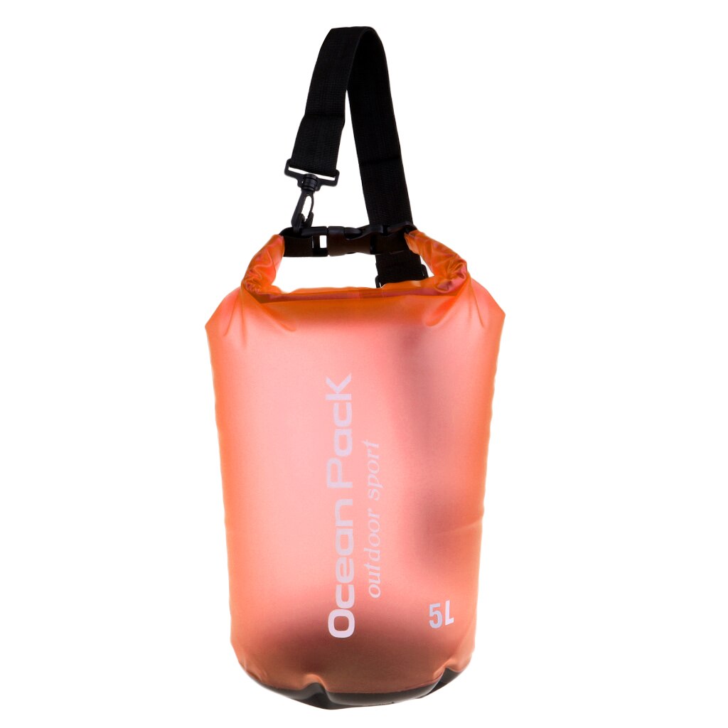 PVC Waterproof Kayak Dry Bag Sack Boat Canoe Camping Floating Kayak Supplies: Orange 5L