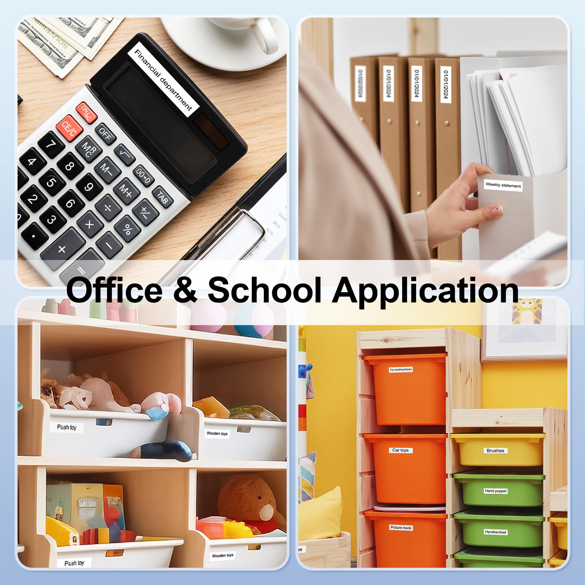 Pour ruban d'étiquettes Letratag 12mm cartouche plastique/papier/tissu noir sur blanc 91201 pour Dymo LetraTag LT-100H étiqueteuse 200B QX50