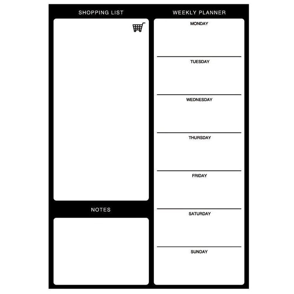 Magnetic Whiteboard Fridge Magnets Dry Wipe White Board Marker Writing Record Message Board Remind Memo Pad: Blue