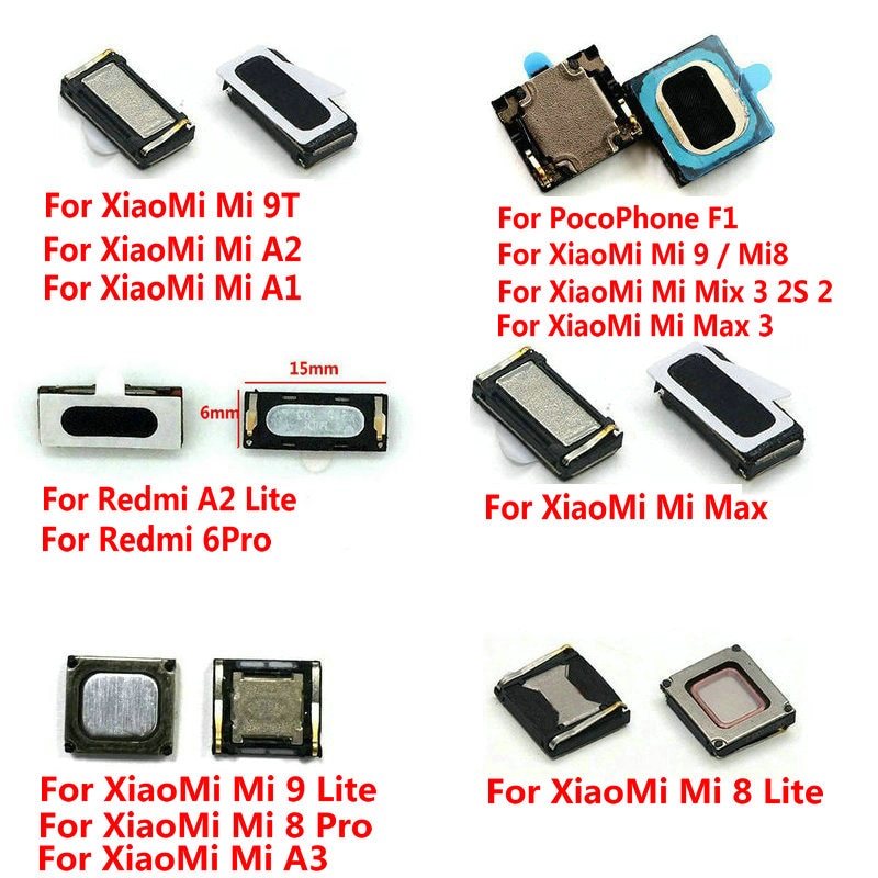 2 x ingebouwde oordopjes en een luidspreker voor de xiaomi mi pocophone  f1 mi, 9, 9t, 8 pro, se max, 2 , 3 mix, 2s a3 a1 a2 lite