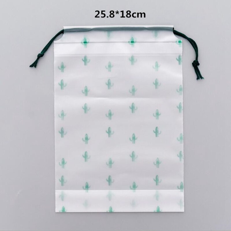 Transparent Drawstring Makeup Bag Women Cosmetic Bag Cactus Zipper Bath Storage Pouch Make Up Beauty Organizer Case: 1