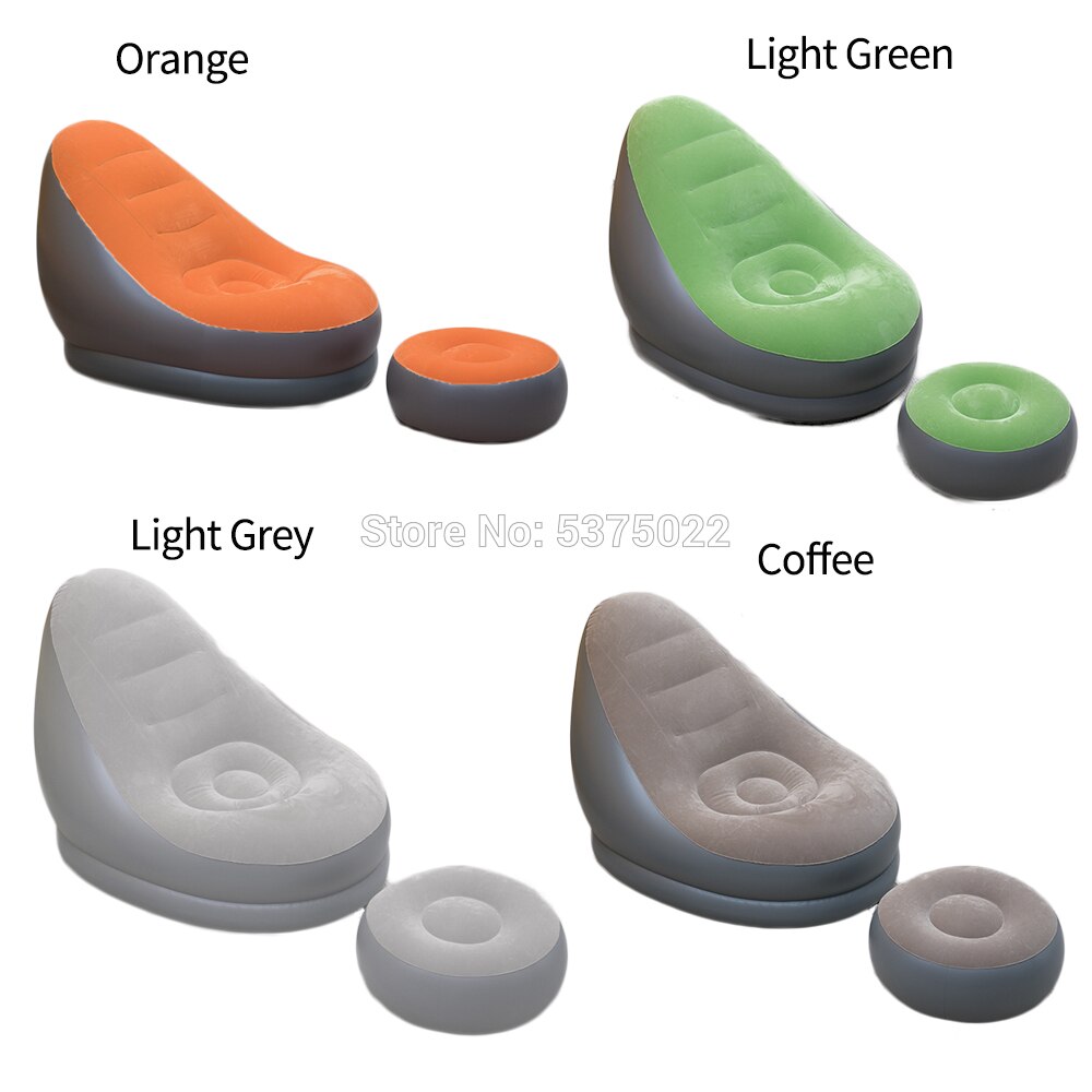 Relax Lazy sofa inflatable sofa chair and Ottoman set stool chair lounge chair for home and garden