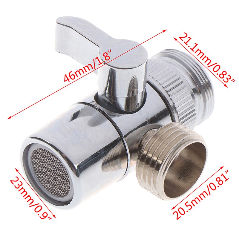 1PC Faucet Valve Diverter Sink Valve Water Tap Faucet Splitter Adapter Bathroom Fixture Faucet Replacement