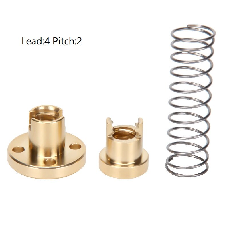 3D Printer POM T8 Anti Backlash Nuts For Lead 2/4/8 mm Threaded Rod Eliminate the gap Spring Loaded DIY CNC Accessories: 10 nuts / Lead 4 Pitch 2