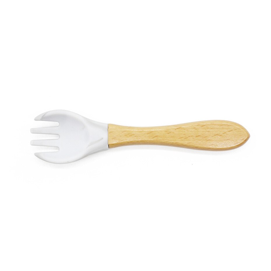 Natural 100% Food Grade Forks Easy To Rinse Weaning Unbreakable Rubber Fork Dishwasher Safe Feeding: G