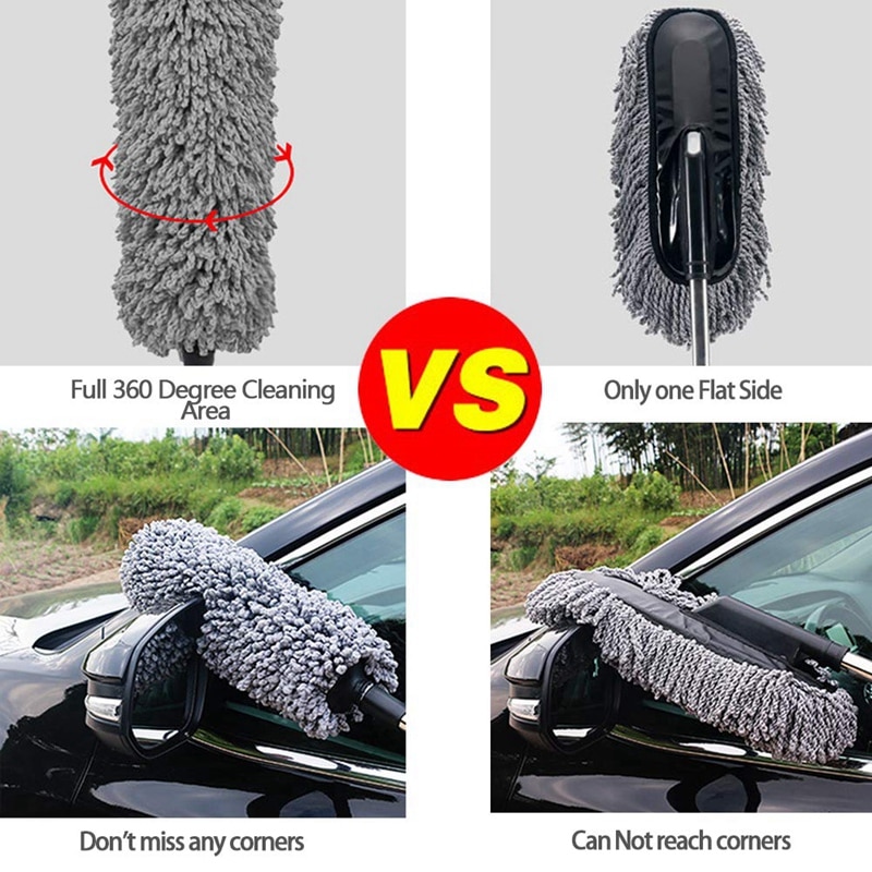 Car Duster Kit,Set Of 4,Extendable Microfiber Multipurpose Duster/Cleaning Dashboard Duster/Interior Car Detailing Brush,Exterio