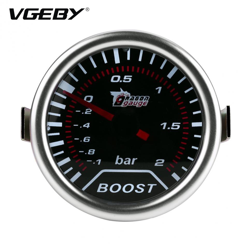 2 Inch (50Mm) universele Auto Rode Led Turbo Boost Druk Gauge Meter Bar Pointer 12V Bar Boost Gauge