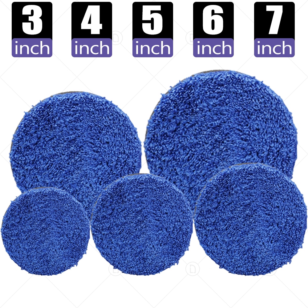 3/4/5/6/7 Zoll Entfernen Wachs Puffer Pads Mikrofaser Polieren Pad Austauschbare Polieren Pads Für DA/RO Polierer Auto Waschen Sauber