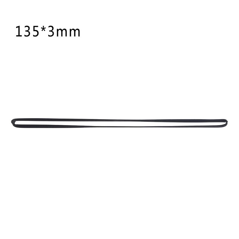 3mm brede platte aandrijfriemen voor draaitafels, rubberen riemen ter vervanging van lp-vinylplatenspelers, walkman-phono-draaitafels met riemaandrijving: Q