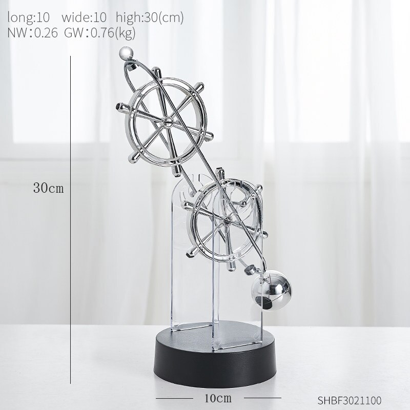 Modern Perpetual Motion Machine Newton's Pendulum Physics Teaching Supplies Science Home Decor Office Desk Decor: Double rudder