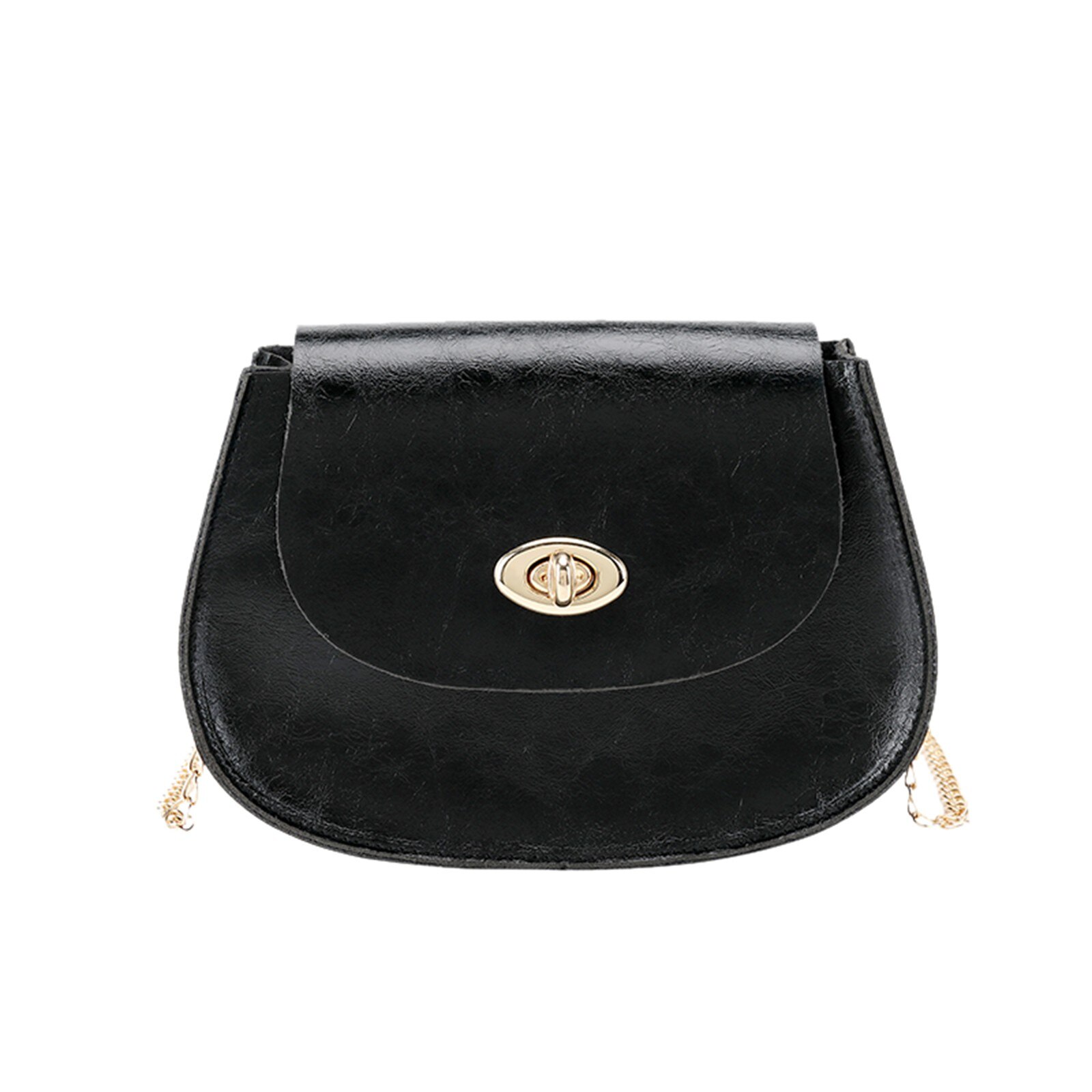 Sac à main asymétrique décontracté pour femmes, sac à bandoulière, à la , assorti à tout, petite sacoche, pochettes: Black