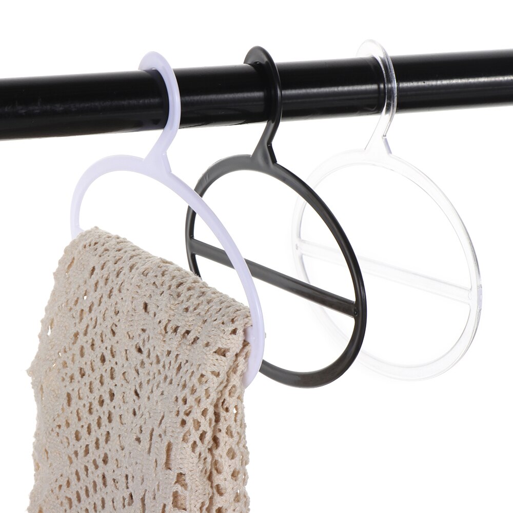 Circle Shape Shawl Scarf Hanger Multifunctional Coat Belt Tie Clothes Display Shelf Space Saving Organizer Plastic Storage Holde