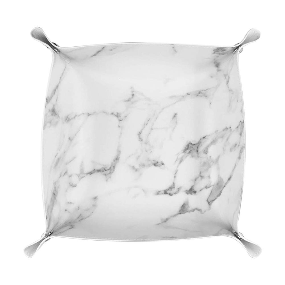 XNONE PU lederen valet lade, bureau organizer lade nachtkastje organisator snuisterij schotel opslag sleutel kom decoratieve trays voor telefoon portemonnee sieraden horloge, badkamer slaapkamer