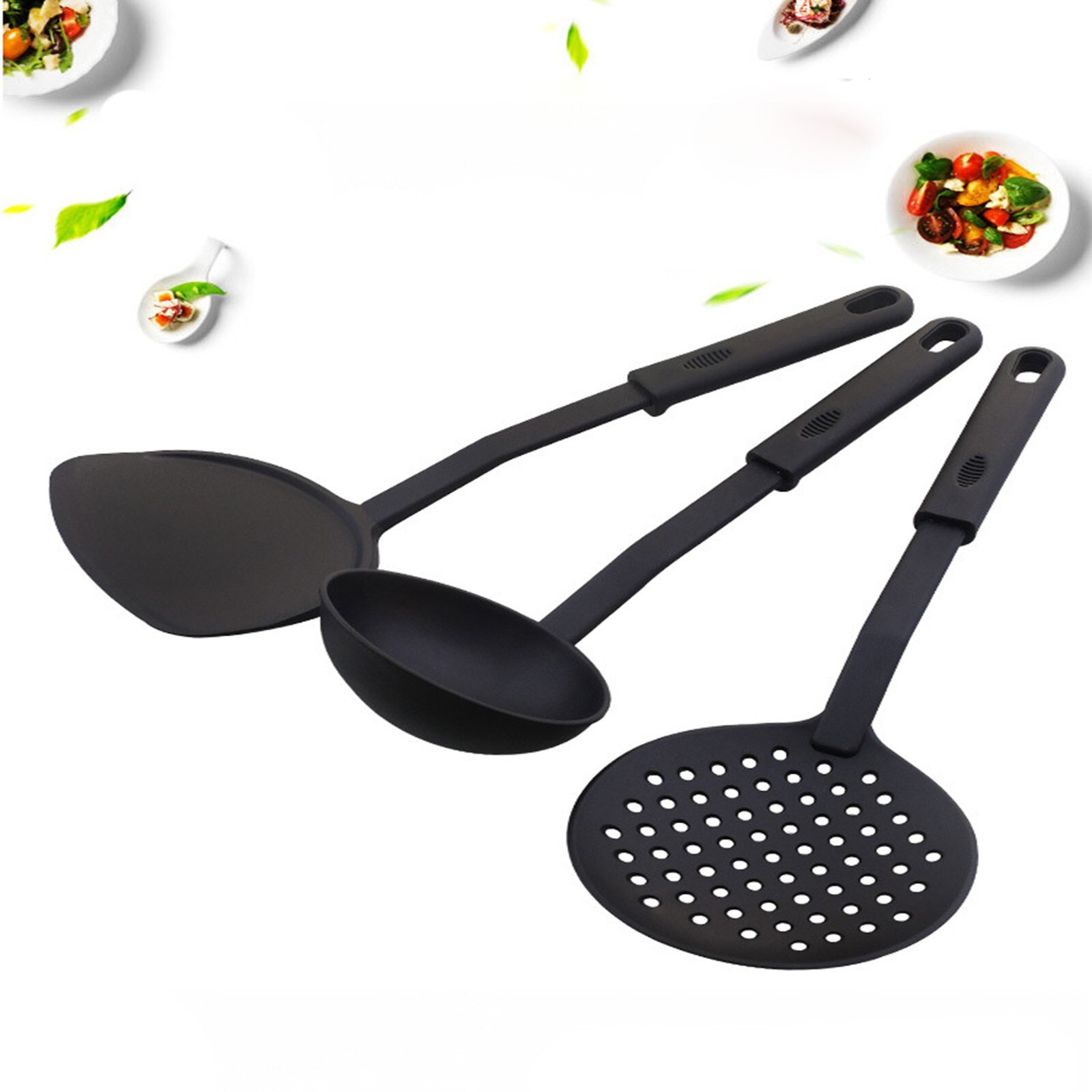 Nylon Colander Spatula Spoon Strainer Drainer Water Leak Spatula Nonstick Cooking Shovel Heat Resist Spatulas Kitchen Tools