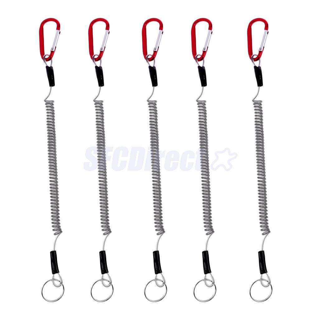 Fiskesnor sikkerhedstov stål til sikring af tang, fiskeværktøj: Rød