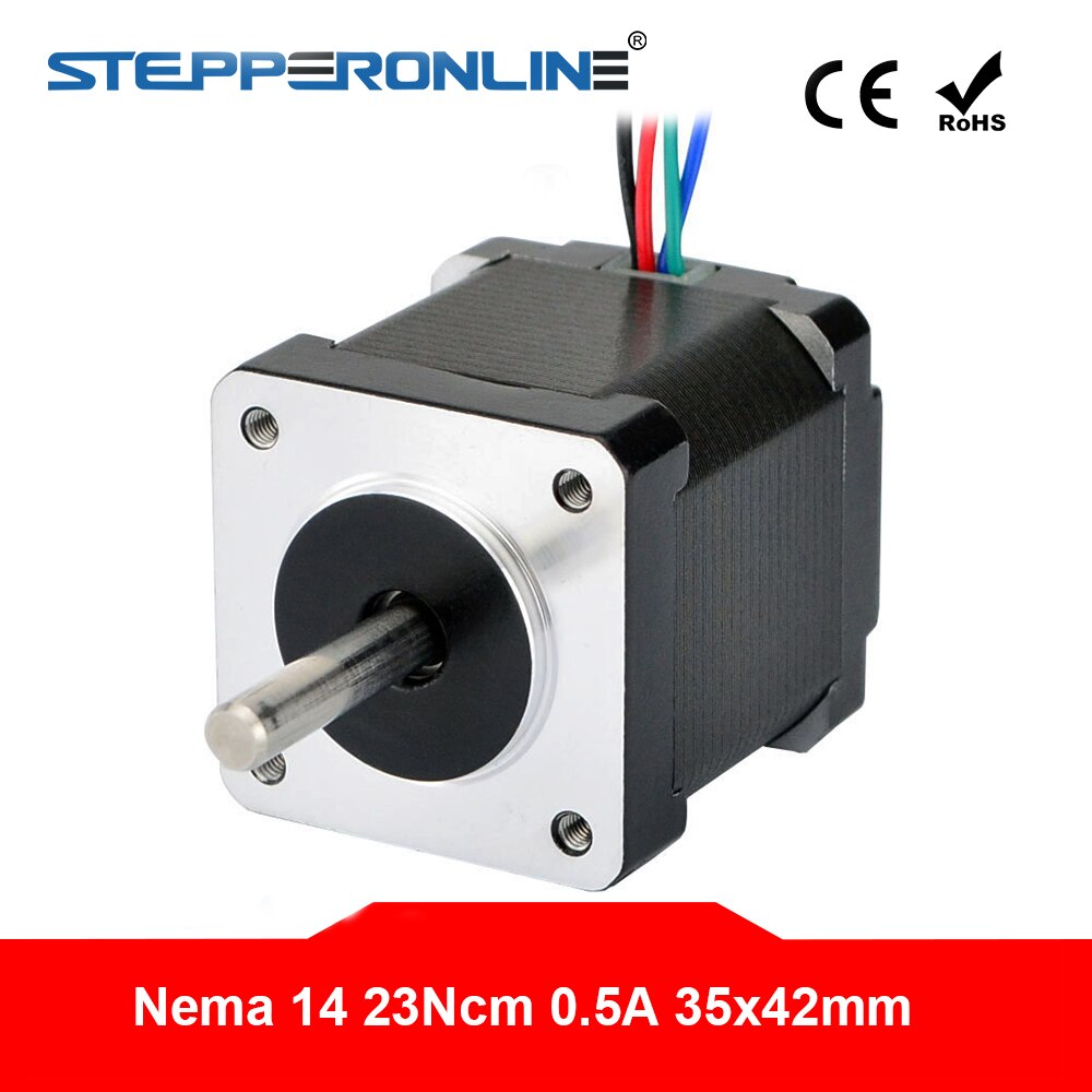 Nema 42 Motore Passo-passo 14 millimetri 23Ncm(32.6 una volta. in) 0.5A 4-piombo Nema14 Passo Motore per il FAI DA TE CNC 3D Motore Della Stampante