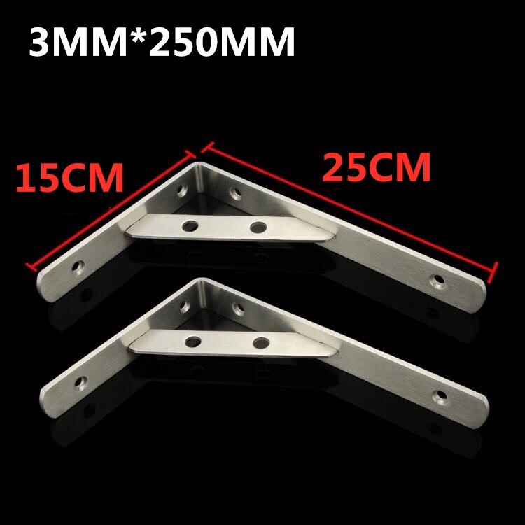 ,Stainless steel triangle bracket,Shelf support,Partition holder,high load,easy to install,Microwave oven rack: 3MMX 250MM