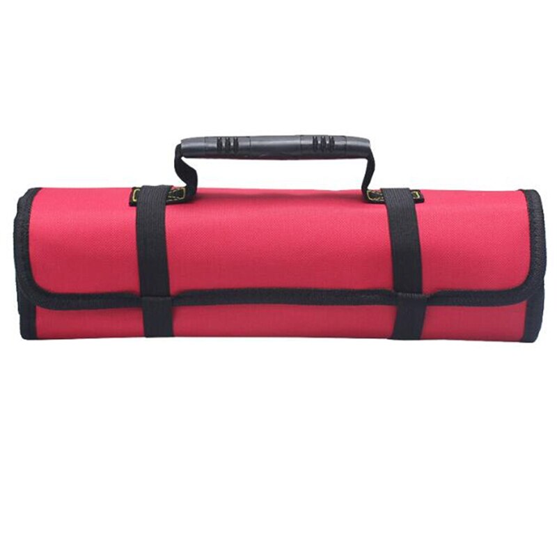 Multifunctionele Tool Vervoer Tassen Praktische Handgrepen Oxford Canvas Beitel Roll Zakken Voor Tool 3 Kleuren Instrument Case Opslag: Red