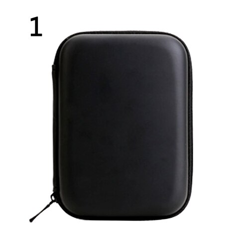 1 pc Portable EVA & Nylon Hard Disk Carry Case Bag for Hard Disk/Power Bank/Cable/Earphones External Storage Hard Drive Bags: Black