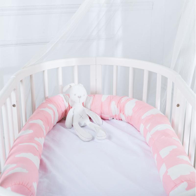 Gelukkig Fluit Pasgeboren Anti-Collisio Bed Hek Wasbare Baby Crib Bumper Peuter Beddengoed Set Slaap Anti-Collision Kids room Decor