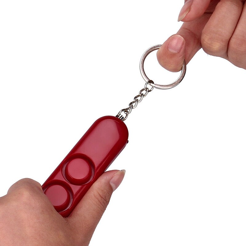 Anti-rape Device Double Horn Alarm 120dB Loud Alert Attack Panic Safety Personal Security Keychain