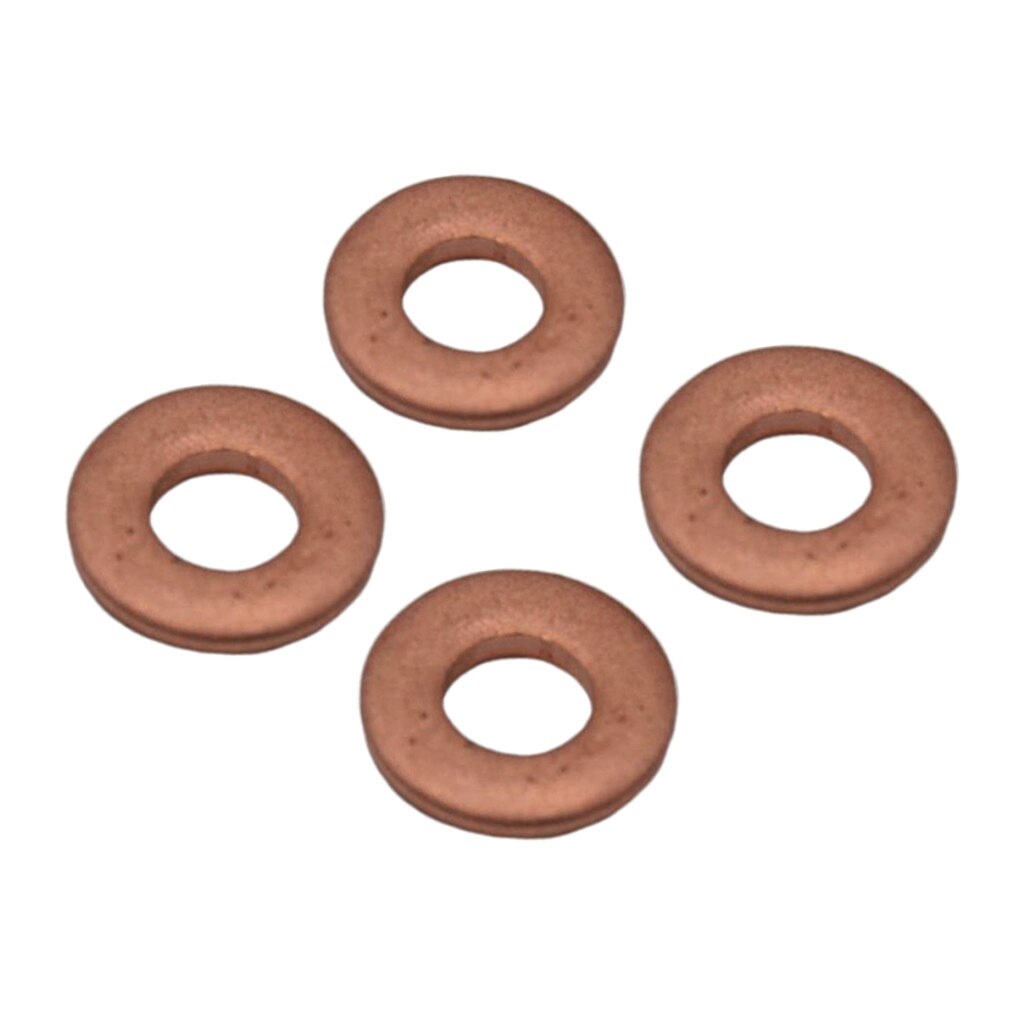 Junta de arandela de cobre para inyector, Kit surtido de sello de anillo plano para Citroen C2/C4 Peugeot 1007/206/207/307/308/407/408, 14mm, 4 Uds.