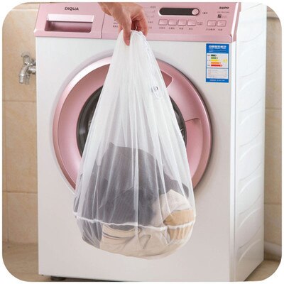 Stor størrelse snor bh undertøj maskine specielle tøjvask mesh poser kurve mesh taske husholdnings rengøringsværktøj tøjvask pleje