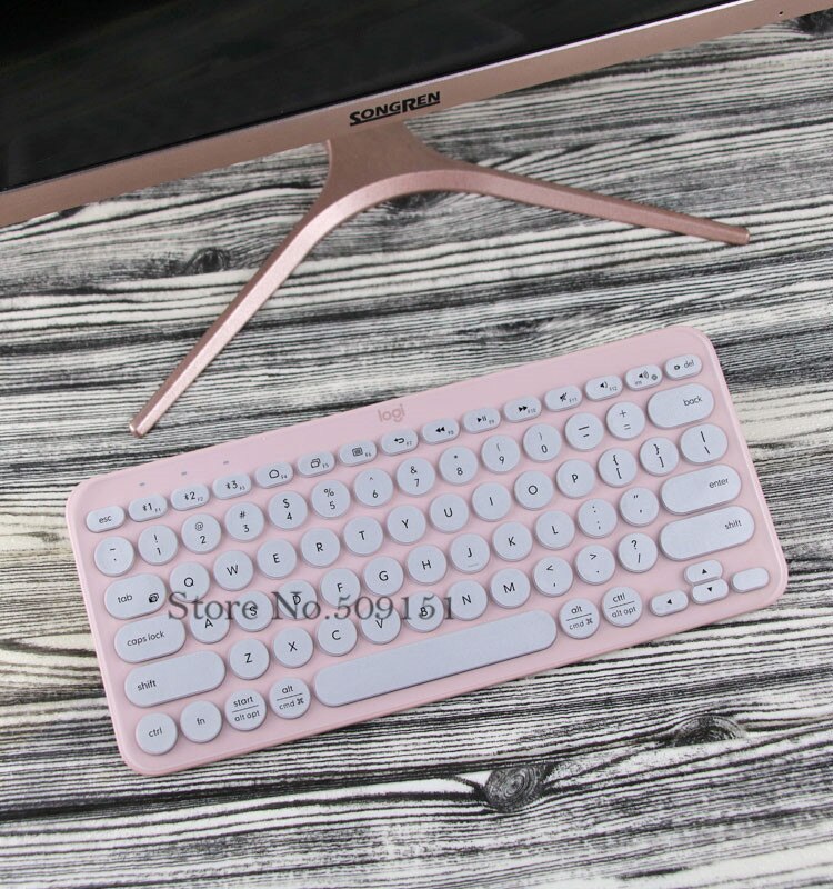 Silikone tastatur cover beskytter til logitech  k380 bluetooth multi-enheds tastatur vandtæt trådløs desktop støv hud film