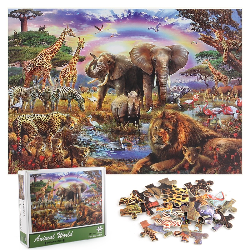 Animal World Puzzle 1000 Pieces Jigsaw Puzzle for Adults Kids