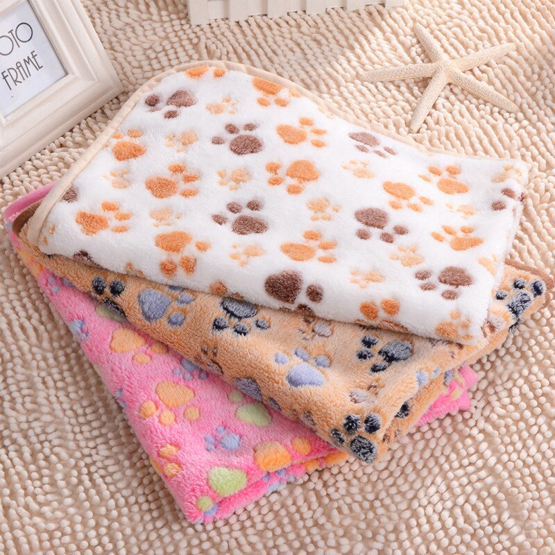 75*50cm 104*76cm söpö kukkainen lemmikki lämmin tassu koiranpentu fleece pehmeä huopa sängyt matto koiran huopamatto