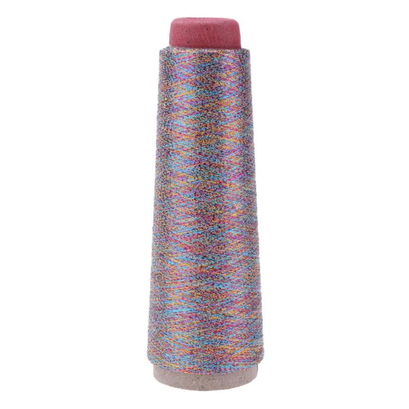 9 farver sytråd glitter korssting garn sytråd vævet broderitråd strikning silke linje tekstil metallisk garn: 04