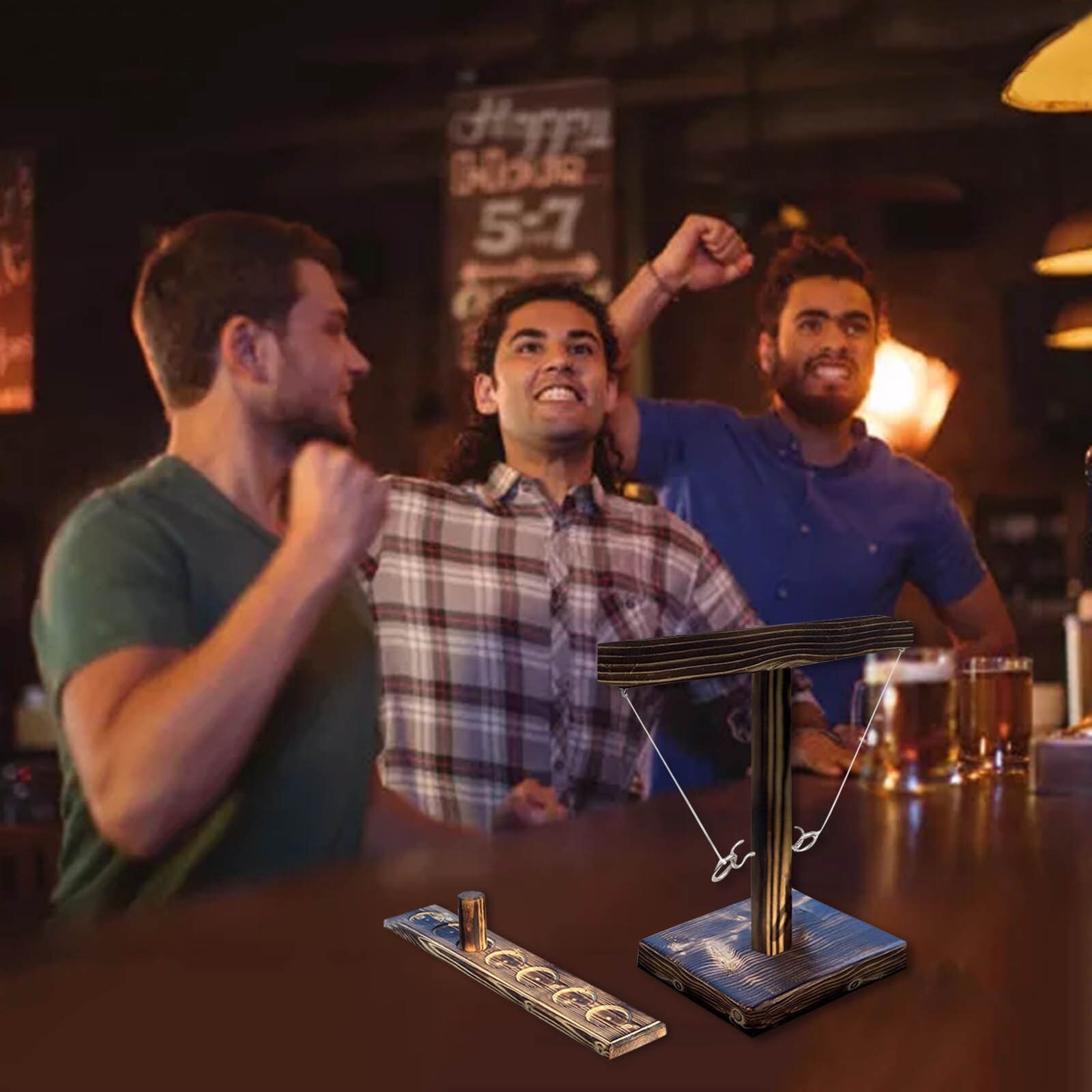 Handgemaakte Bar Game Toy Houten Ring Haak Speelgoed Indoor Party Night Partry Interactieve Drinken Spel Voor Volwassenen Pub Game Speelgoed LL3