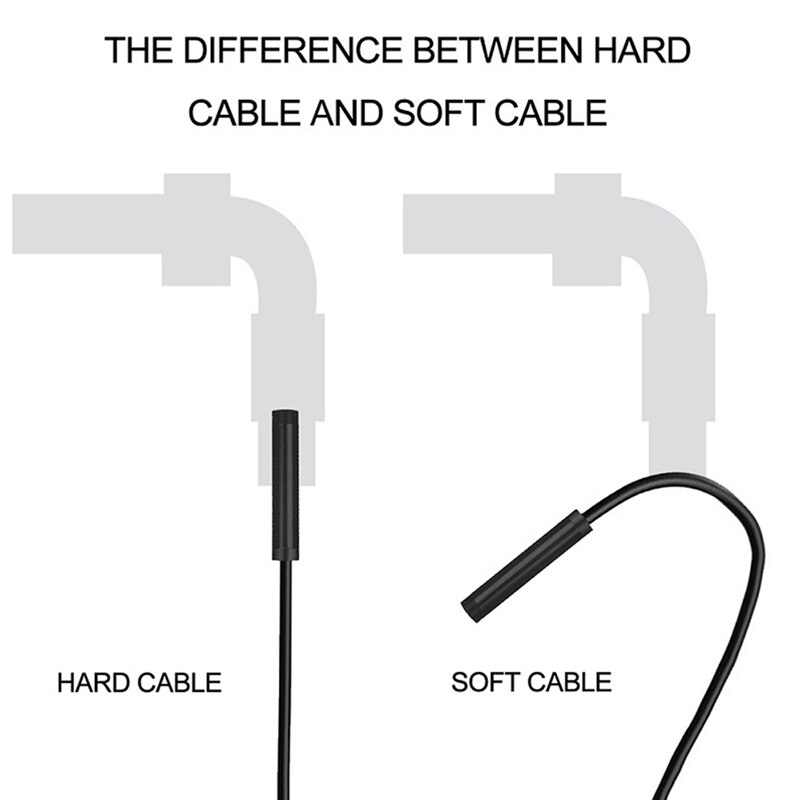 F99 WIFI Endoscope Camera 8mm Lens HD720P 1M Hard Wire Wireless Endoscopio Waterproof Inspection Borescope for Phones