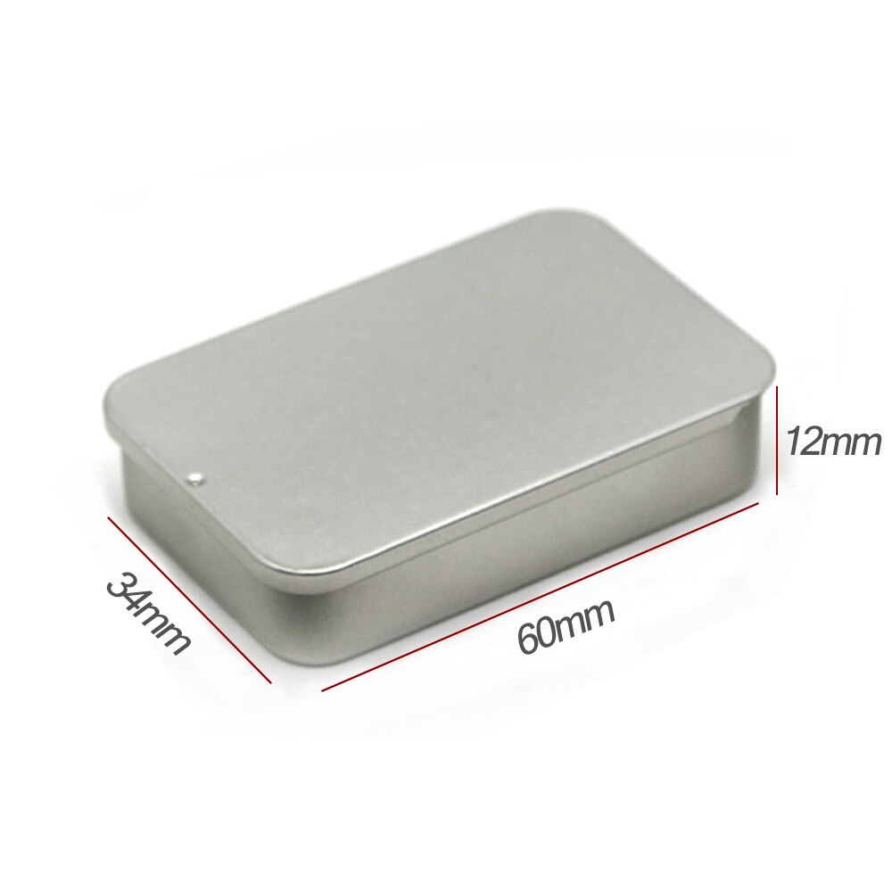 1Pcs 51*10*26mm Mini Iron Box Slide Cover Storage Box Wedding Jewelry Pill Cases Portable Tin Boxes Container Home Storage: C