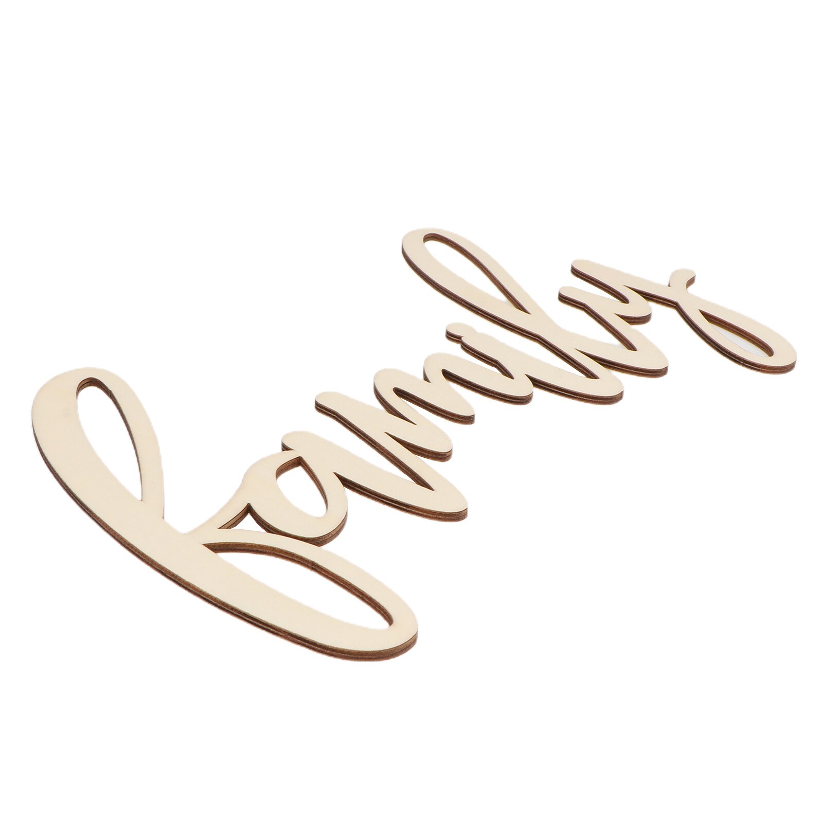 Family Wood Sign Home Décor Wall Art Unfinished 30.5x18x0.4cm