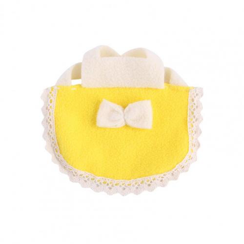 Costume pour animal de compagnie, tenue en tissu doux pour Hamster, décoration avec nœud papillon, ourlet à volants, flanelle, directe, 55%: YellowL