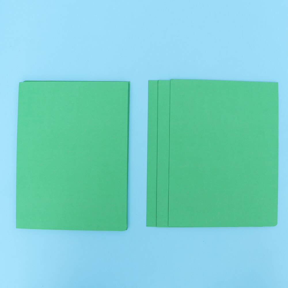 12Pcs A4 2 Zakken Kraftpapier Bestandsmap Bruin Houder Document Map Office Project Bestand Presentatiemap (Rood): Green