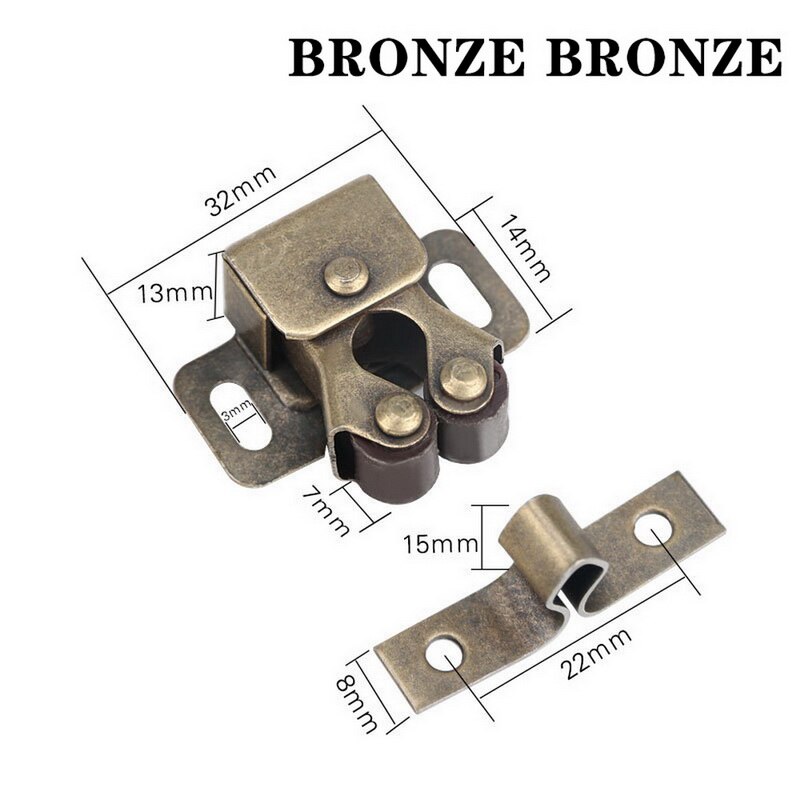 2 st magnet skåp fångar dörrstopp närmare stoppare spjäll buffert skåp lås garderob hårdvara möbler beslag: Brons brons