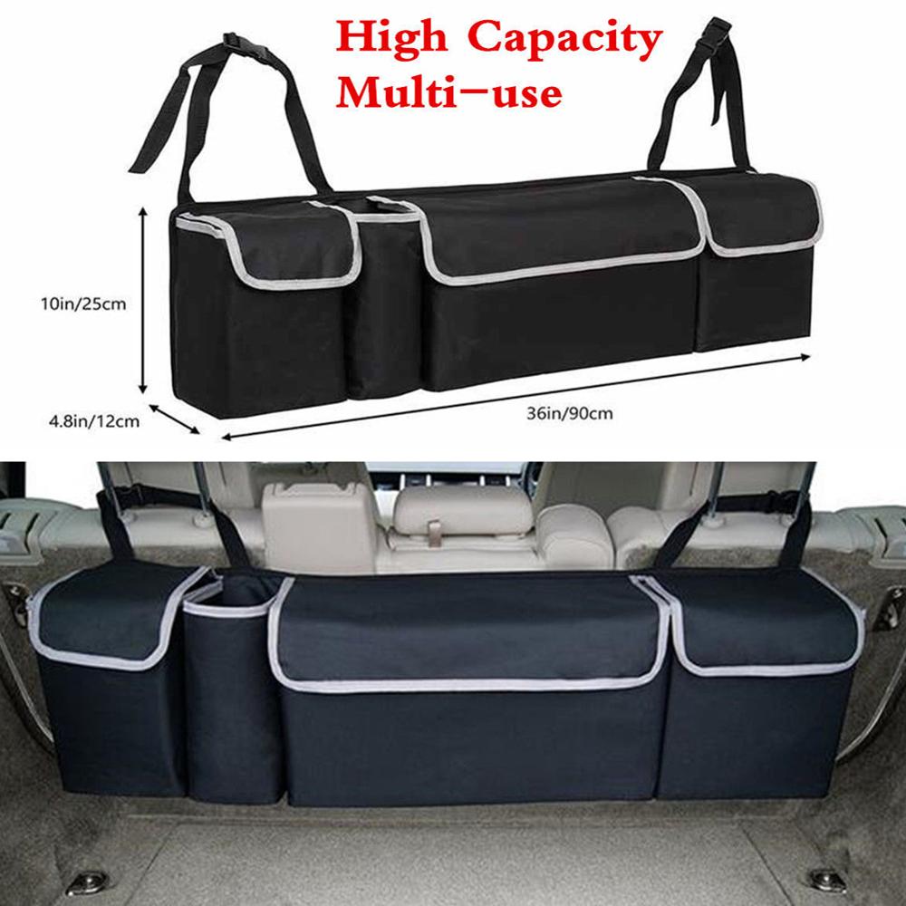 Auto gain de place suspendu pliable SUV voiture siège arrière sac de rangement coffre rangement organisateur boîte