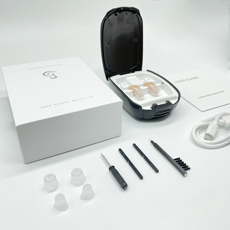 Mini audífono Digital recargable para ancianos, amplificadores de sonido inalámbricos, ayuda auditiva para personas mayores, pérdida leve a severa,