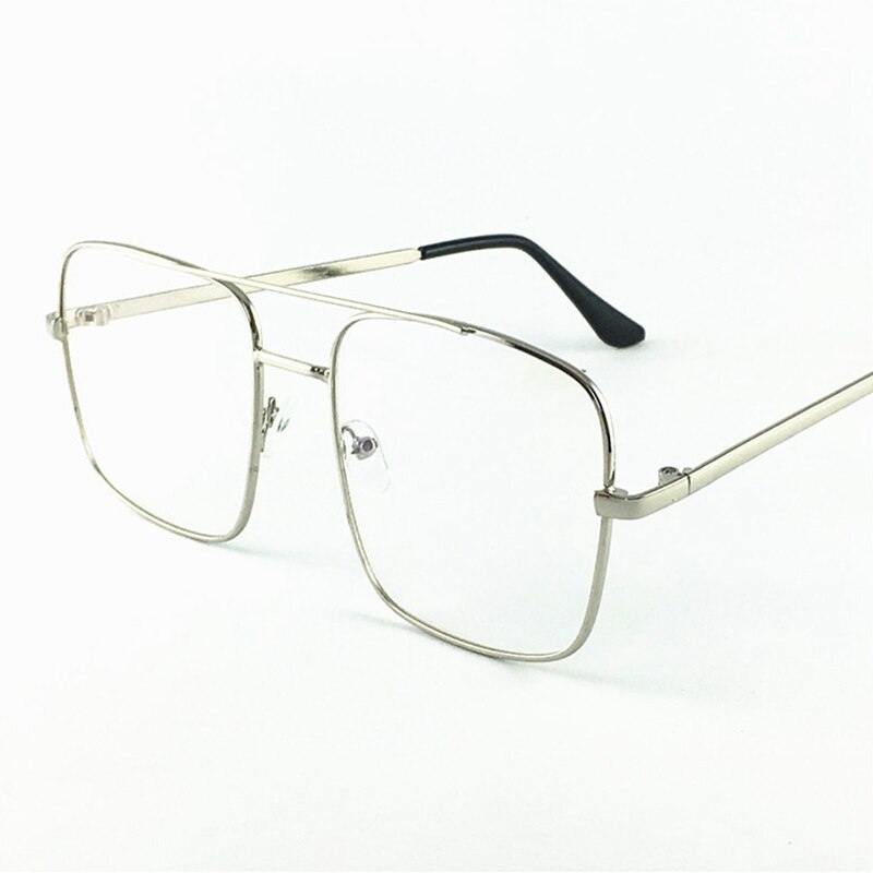 Vintage Gold Metal Frame Eyeglasses Mens Womens Sun Glasses Retro Square Optical Lens Eyewear Nerd Clear Lens Glasses: SV
