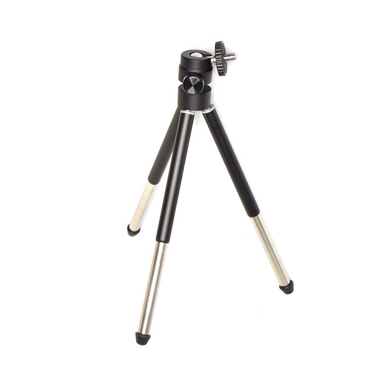 Three-section Stretched Aluminum Alloy Projector Miniature Camera Tripod Mobile Phone Clip Live Video Desktop Stand PTZ Support: tripod