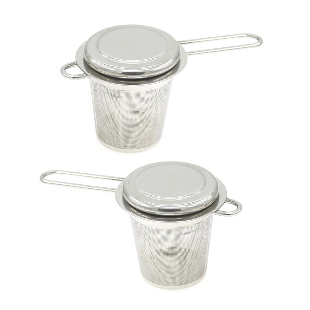 Filtros de acero inoxidable para infusiones, coladores, accesorios de té chino, 2 piezas