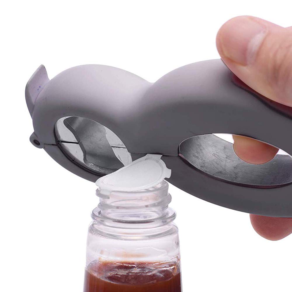 6-In-1 Multi Opener Jar Fles Blikopener Tas Opener Keuken Tool Deksel Twist Off Seal Grijper remover Soda Fles Cap Openers